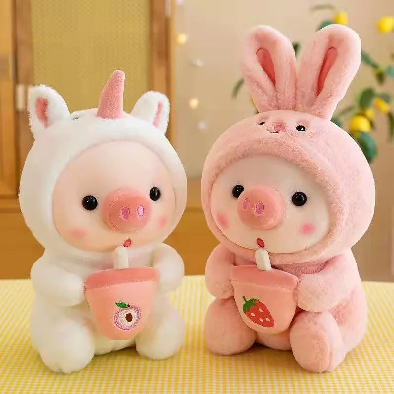 Kawaii Bubble Tea Dress Up Animal Plush – Limited Edition