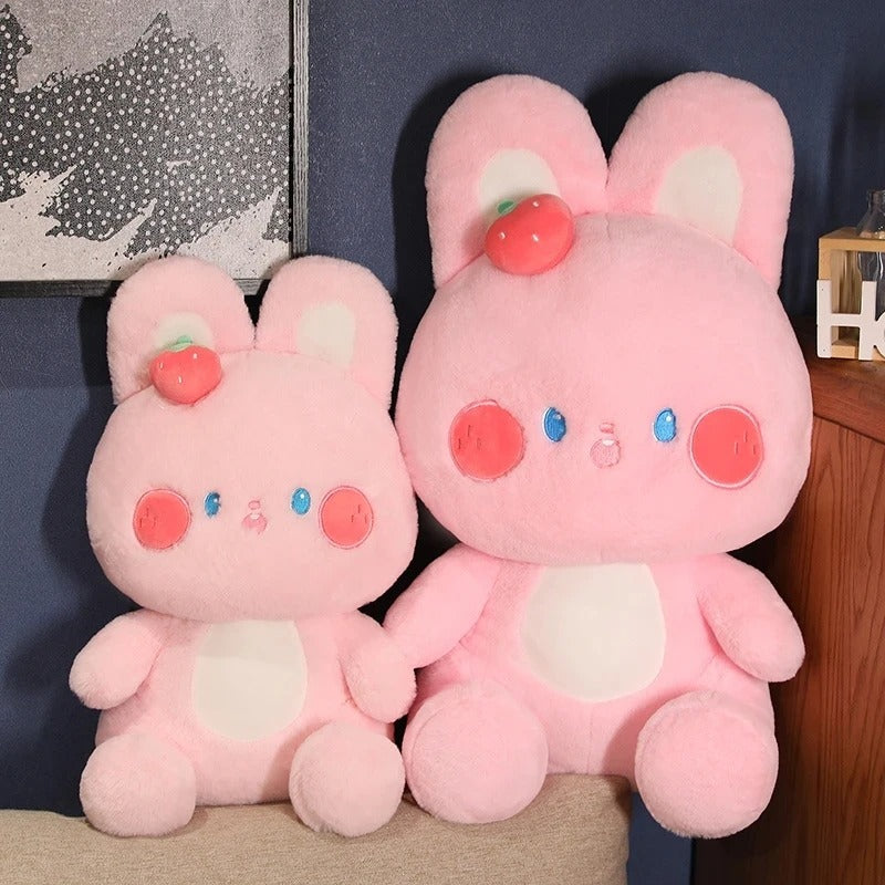 Kawaii Strawberry Bunny Pastel Plush XL – Limited Edition