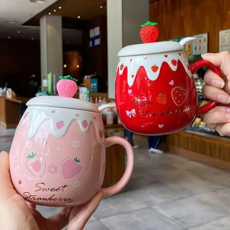 Strawberry Avocado Ceramic Cups – Limited Edition