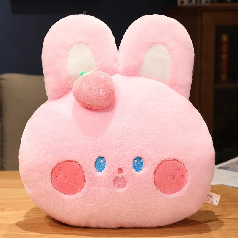 Buttons the Fluffy Pink Bunny Plushie