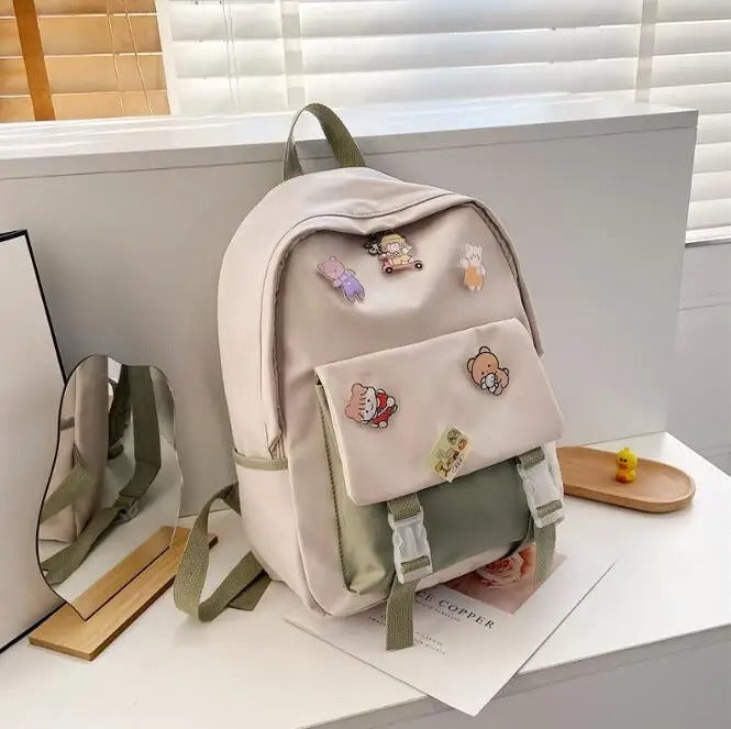 Kawaii Canvas Korea Style Shoulder Backpack