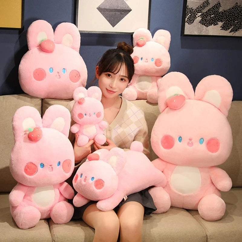 Kawaii Strawberry Bunny Pastel Plush XL – Limited Edition