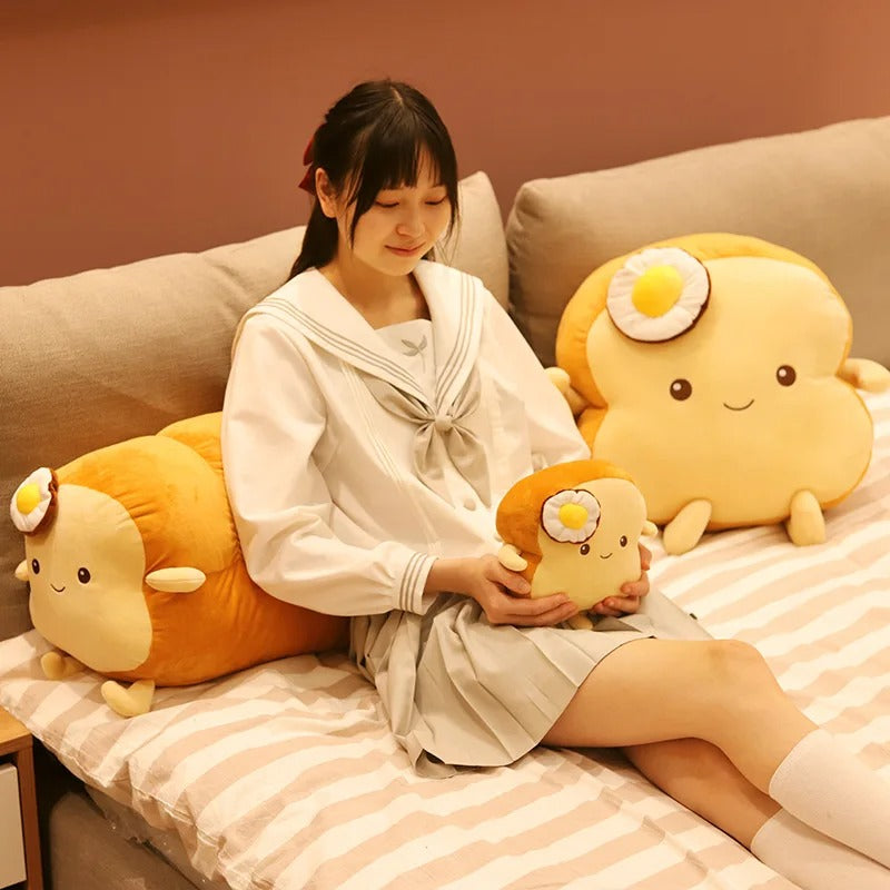 Kawaii Bread Toast Egg Plush – Limited Edition