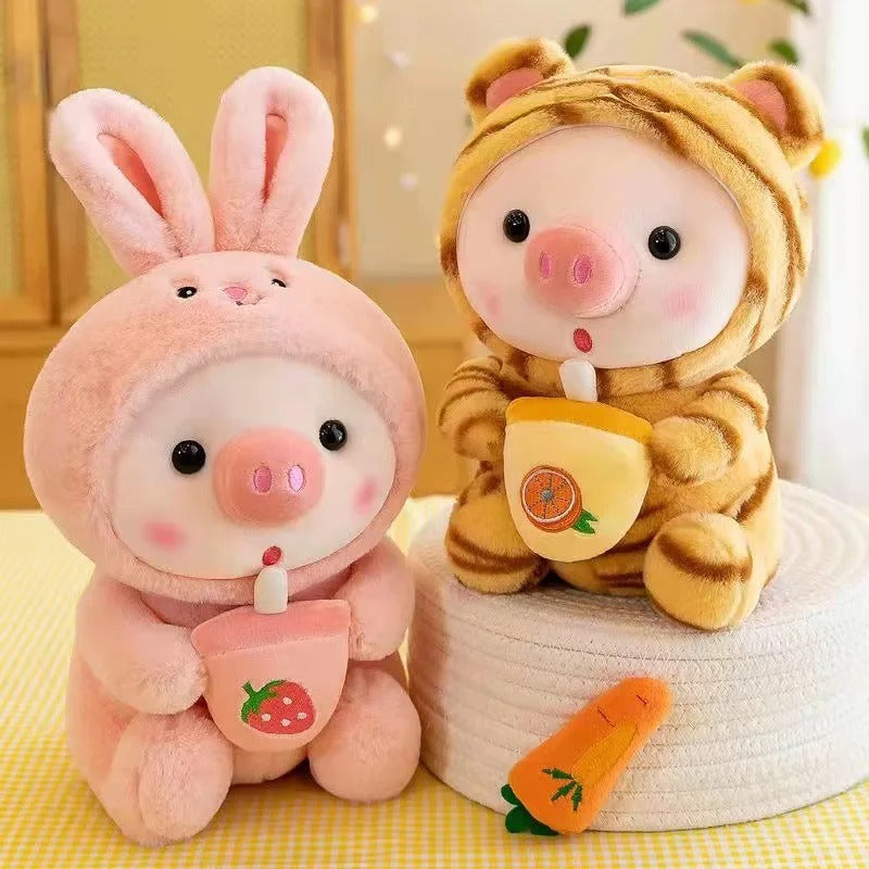 Kawaii Bubble Tea Dress Up Animal Plush – Limited Edition