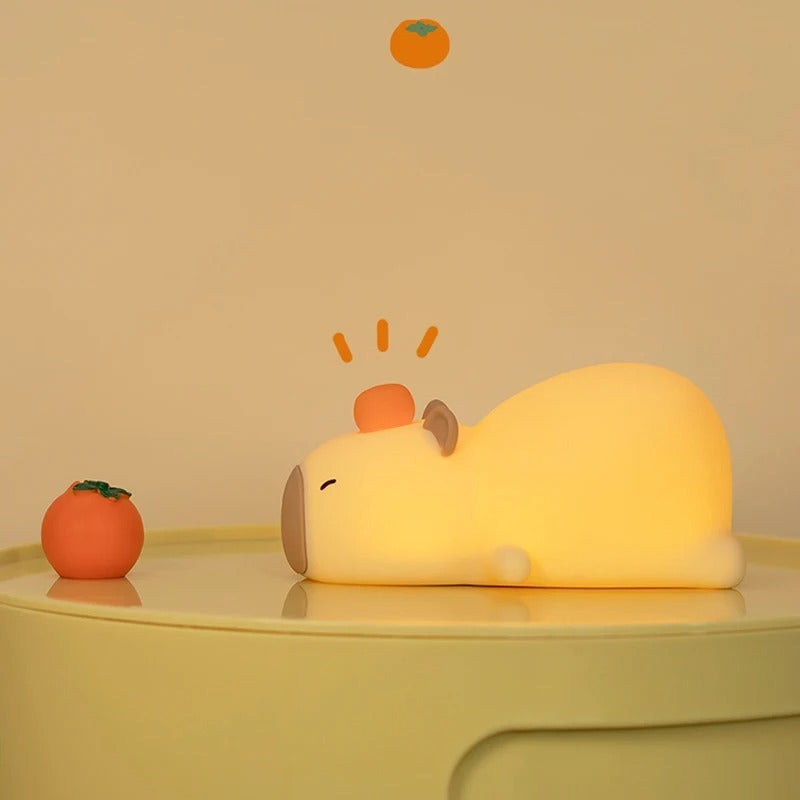 Kawaii Laying Capybara LED Night Light