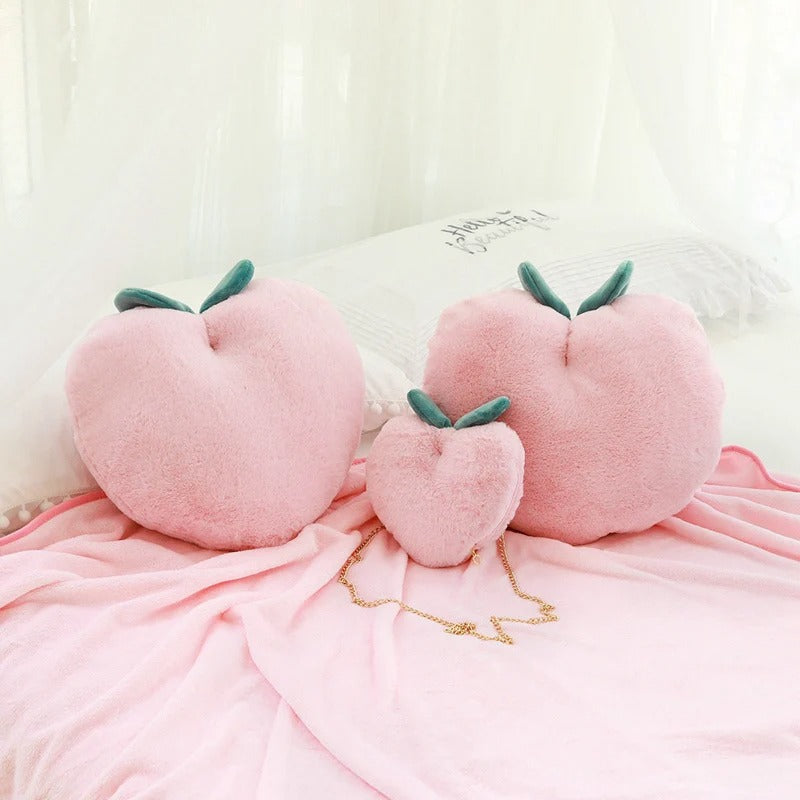 Kawaii Peach Cushion Plush Pillow