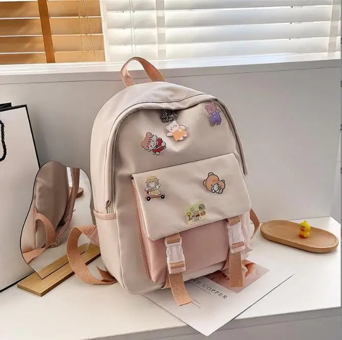 Kawaii Canvas Korea Style Shoulder Backpack