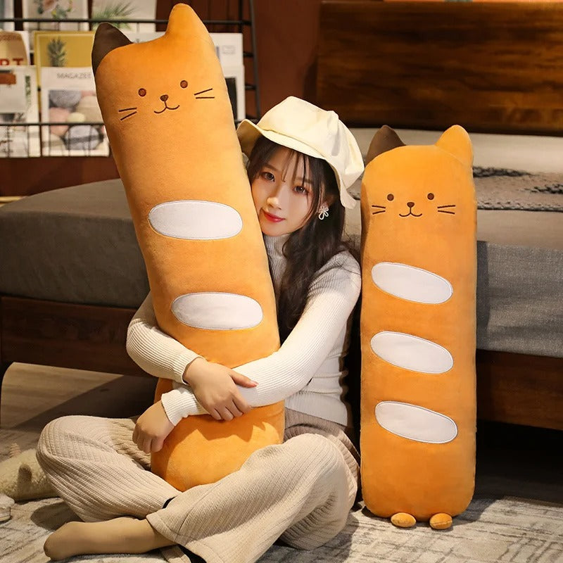 Kawaii Long Cat Loaf Pillow Plush (90cm) – Limited Edition