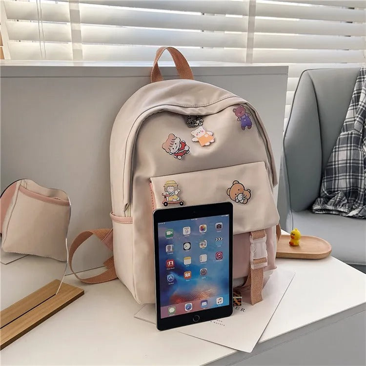 Kawaii Canvas Korea Style Shoulder Backpack