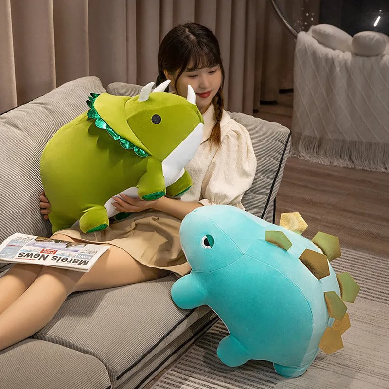 Chunky Kawaii Dinosaur Triceratops Stegosaurus Plushies