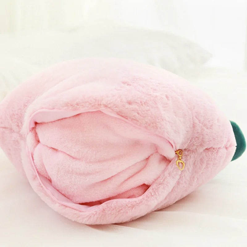 Kawaii Peach Cushion Plush Pillow