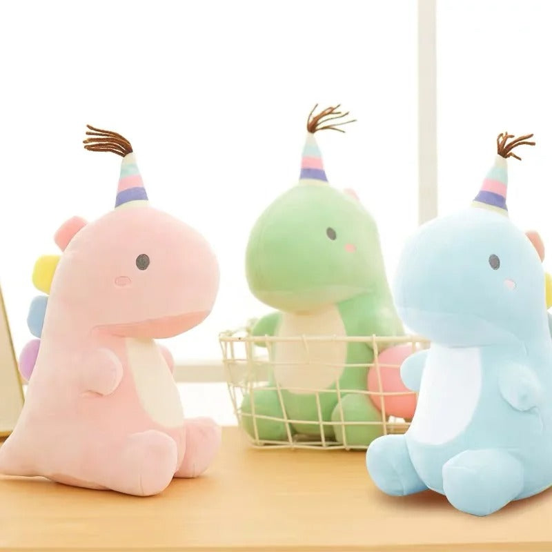 Kawaii Jumbo Pastel Birthday Dinosaur Plush (50cm)