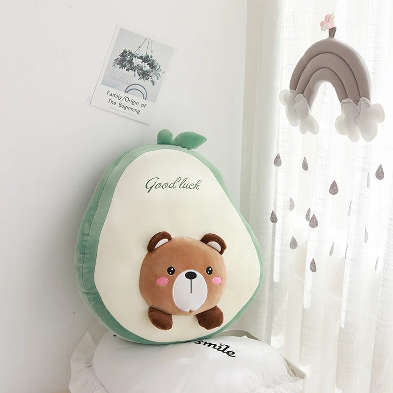 Kawaii Fruit Animal Plush Pillow – Limited Edition