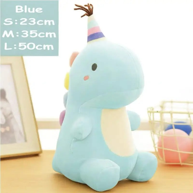 Kawaii Jumbo Pastel Birthday Dinosaur Plush (50cm)