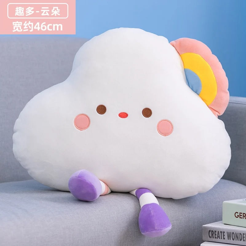 Kawaii Cloud Star Pastel Cushion Pillow