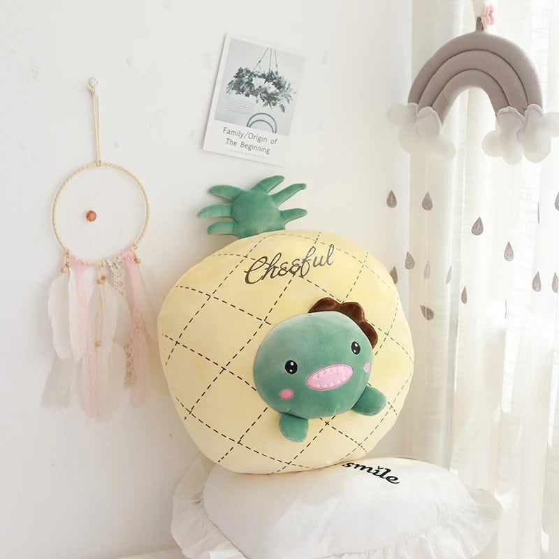 Kawaii Fruit Animal Plush Pillow – Limited Edition