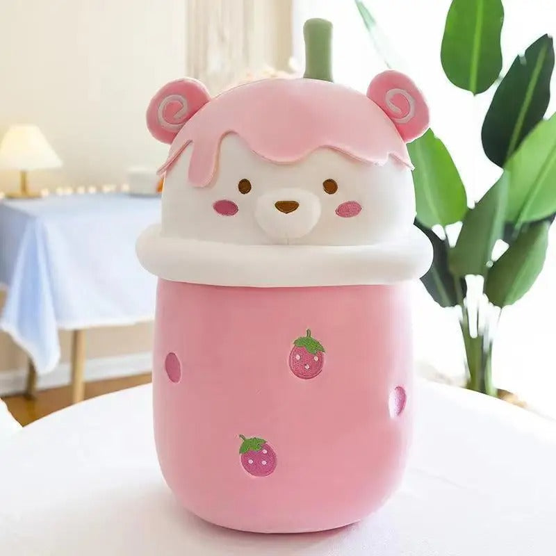 Kawaii Bubble Tea Bear Plush XL – Limited Edition