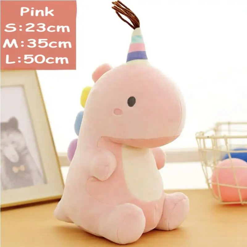 Kawaii Jumbo Pastel Birthday Dinosaur Plush (50cm)