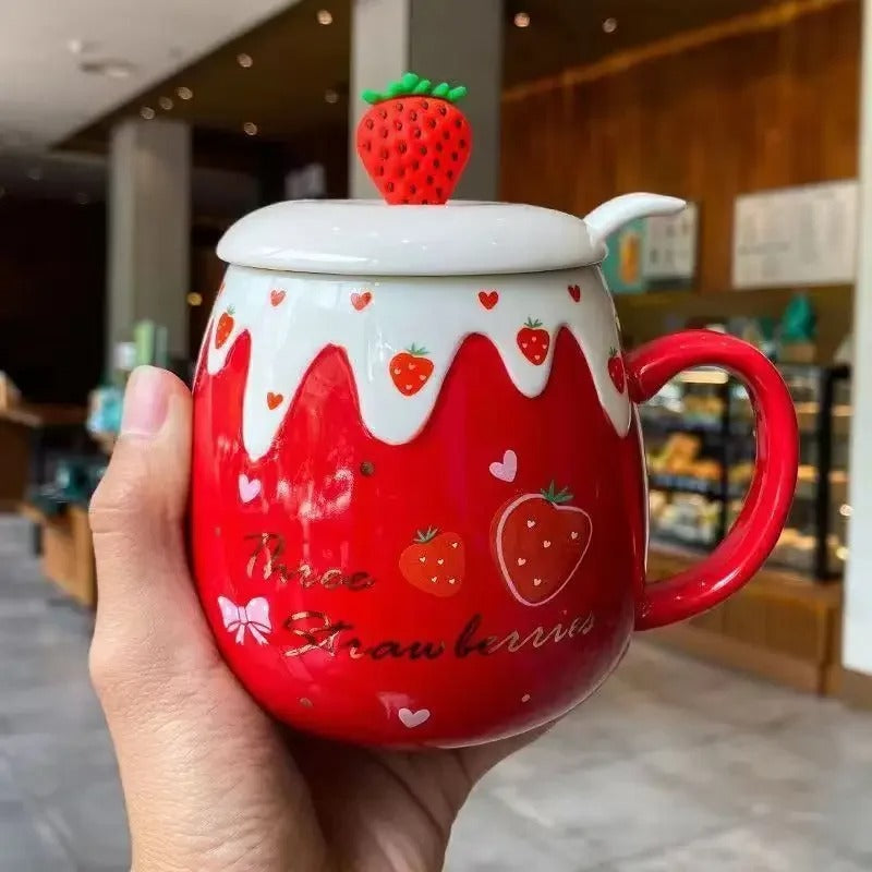 Strawberry Avocado Ceramic Cups – Limited Edition