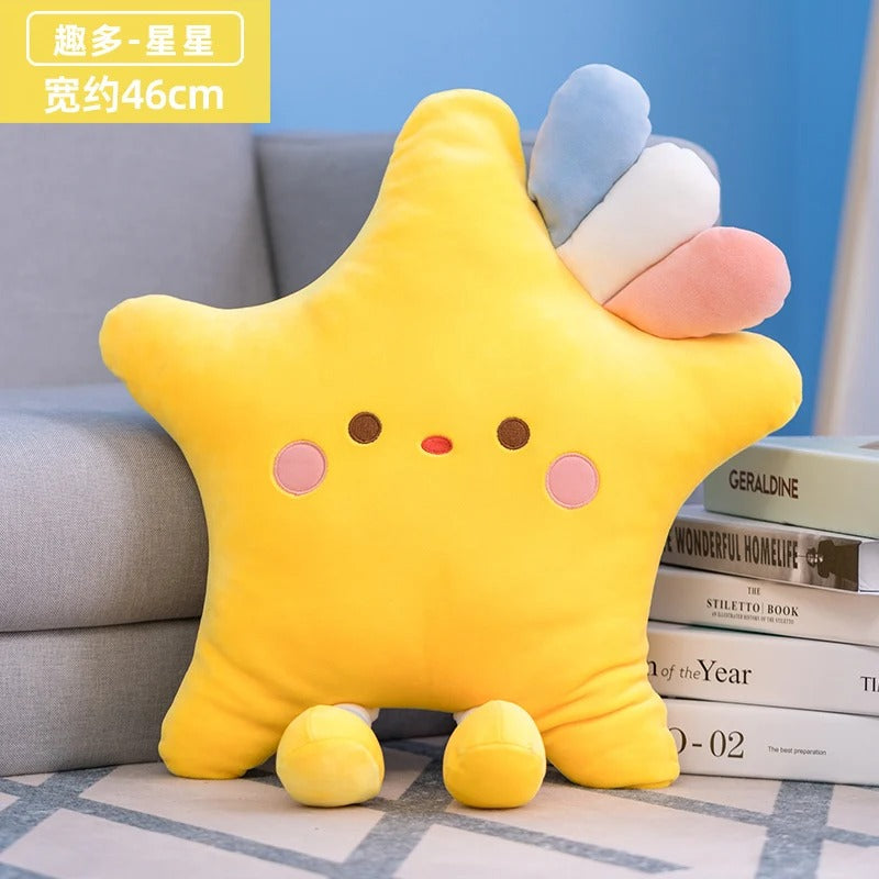 Kawaii Cloud Star Pastel Cushion Pillow